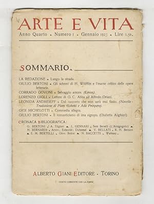 Arte e vita. Rassegna mensile di cultura. Anno quarto, 1923; fascicoli numero 1-12 [annata comple...