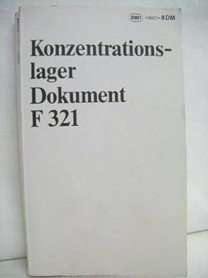 Bild des Verkäufers für Konzentrationslager Dokument F 321 für den internationalen Militärgerichsthof Nürnberg. zum Verkauf von Gabis Bücherlager