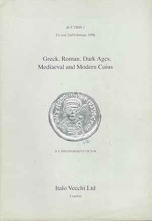 Imagen del vendedor de Auction 1, 1st and 2nd February 1996. Greek, Roman, Dark Ages, Mediaeval and Modern Coins a la venta por Librairie Archaion