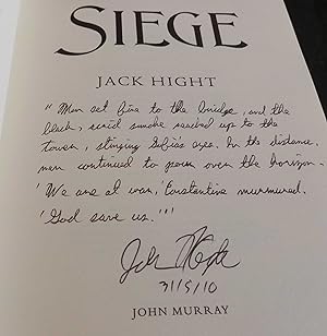 Siege SIGNED/Lined & dated