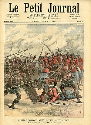 "LE PETIT JOURNAL N°23 du 2/5/1891" INSURRECTION AUX INDES ANGLAISES (Combat de Manipour) / LES P...