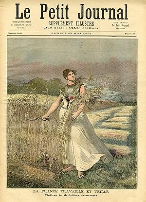 "LE PETIT JOURNAL N°26 du 23/5/1891" LA FRANCE TRAVAILLE ET VEILLE (Tableau de POILLEUX SAINT-ANG...