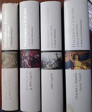 Imagen del vendedor de HISTORIA DE ESPAA dirigida por John Lynch 1. HISTORIA ANTIGUA + 4. EDAD MODERNA - El auge del Imperio 1474-1598 + 5.EDAD MODERNA - Crisis y recuperacin, 1598-1808 + 6. POCA CONTEMPORNEA 1808-2004 a la venta por Libros Dickens