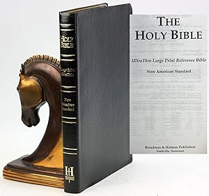 Seller image for Holy Bible: Ultrathin Large Print Reference : New American Standard : Black Genuine Leather for sale by Arches Bookhouse