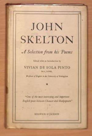 Bild des Verkufers fr John Skelton: A Selection from His Poems zum Verkauf von WeBuyBooks