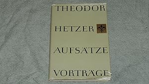 Bild des Verkäufers für HETZER, Aufsätze und Vorträge. 1957 Band 1. zum Verkauf von Versandantiquariat Ingo Lutter