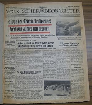 Völkischer Beobachter. 1. - 30. Dezember 1937, Konvolut mit etwa 22 gebundenen Nummern. 50. Jahrg...