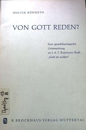 Imagen del vendedor de Von Gott reden? a la venta por books4less (Versandantiquariat Petra Gros GmbH & Co. KG)