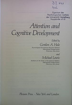 Seller image for Attention and Cognitive Development. for sale by books4less (Versandantiquariat Petra Gros GmbH & Co. KG)