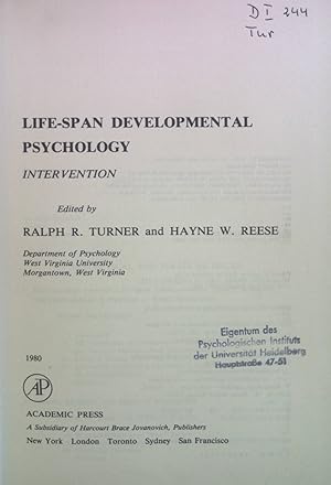 Seller image for Life-span Developmental Psychology: Intervention. for sale by books4less (Versandantiquariat Petra Gros GmbH & Co. KG)