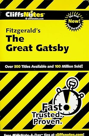 Imagen del vendedor de Fitzgerald's the Great Gatsby (CliffsNotes) a la venta por Adventures Underground