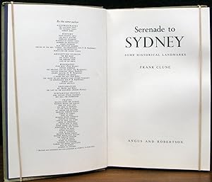 Seller image for SERENADE TO SYDNEY. Some Historical Landmarks. for sale by The Antique Bookshop & Curios (ANZAAB)