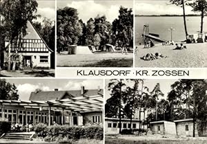 Ansichtskarte / Postkarte Klausdorf am Mellensee Brandenburg, Strand, Campingplatz, Bungalows, Ga...