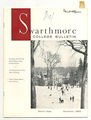 Bild des Verkufers fr Swarthmore College Bulletin - December, 1960, Volume LVIII, No. 4 (Alumni Issue) zum Verkauf von Between the Covers-Rare Books, Inc. ABAA