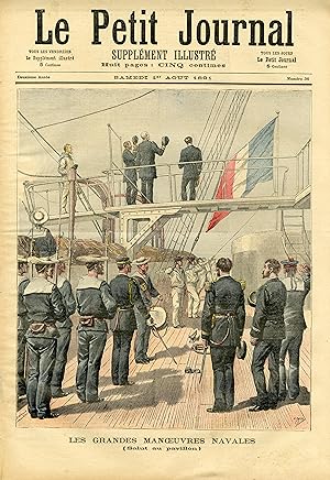 "LE PETIT JOURNAL N°36 du 1/8/1891" LES GRANDES MANOEUVRES NAVALES / TOUT POUR COLOMBINE (Tableau...
