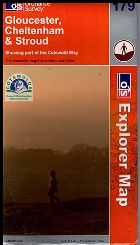 Ordnance Survey Map: Gloucester, Cheltenham & Stroud EXPLORER MAP 2005 :No.179 Showing part of th...