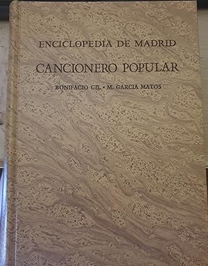 Bild des Verkufers fr ENCICLOPEDIA DE MADRID. CANCIONERO POPULAR TOMO III. zum Verkauf von Libreria Lopez de Araujo