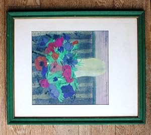 Original coloured print "Anemones" by   W.M. Stevens/ Wm. Grevens