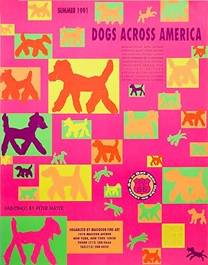 1991 American Exhibition Poster, Dogs Across America Serigraphs, Peter Mayer