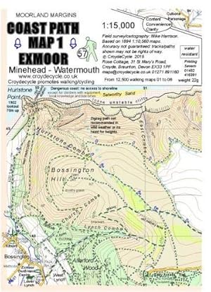 Imagen del vendedor de Coast Path Map1: Exmoor (57): Minehead - Watermouth (walking map) a la venta por WeBuyBooks