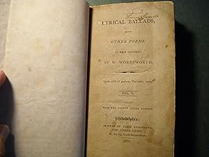 Seller image for Lyrical Ballads - First American Edition for sale by Gordon Hopkins Americana