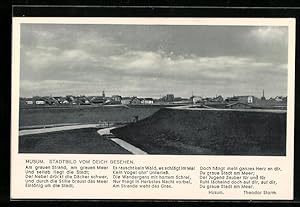 Bild des Verkufers fr Ansichtskarte Husum, Stadtbild vom Deich gesehen zum Verkauf von Bartko-Reher