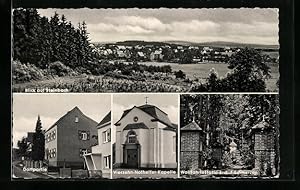 Ansichtskarte Steinbach, Panoramaansicht der Ortschaft, Dorfpartie, Vierzehn-Nothelfer-Kapelle, W...