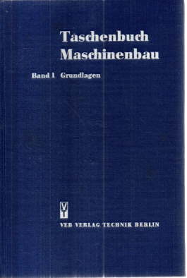Bild des Verkufers fr Taschenbuch Maschinenbau. Band 1: Grundlagen. zum Verkauf von Leonardu