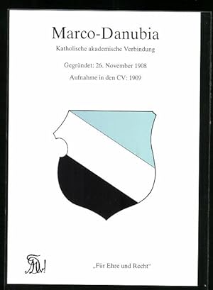 Ansichtskarte Wien, Studentenwappen der Katholischen akademischen Verbindung Marco-Danubia