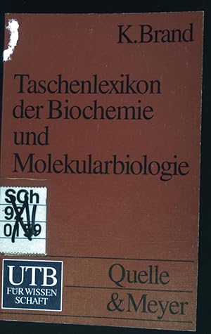 Bild des Verkufers fr Taschenlexikon der Biochemie und Molekularbiologie. UTB ; 1643 zum Verkauf von books4less (Versandantiquariat Petra Gros GmbH & Co. KG)