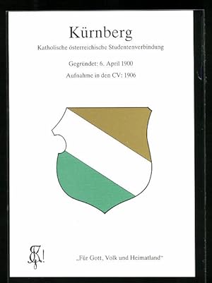 Ansichtskarte Wien, Studentenwappen der Katholischen österreichischen Studentenverbindung Kürnberg