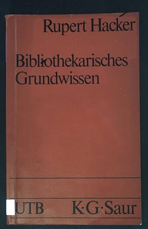 Image du vendeur pour Bibliothekarisches Grundwissen. UTB, 148. mis en vente par books4less (Versandantiquariat Petra Gros GmbH & Co. KG)