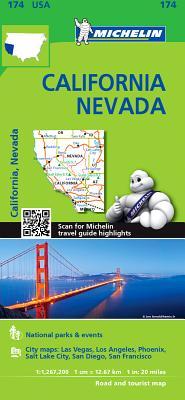 Bild des Verkufers fr Michelin USA California, Nevada Map 174 zum Verkauf von moluna