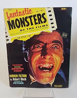 Seller image for Fantastic Monsters of the Films - Vol. 1 - No. 1 - 1962 - UK Edition 2/6d - Christopher Lee photographic cover from Horror of Dracula by Hammer Films - Plus Copy of Vol. 2 - No. 2 for sale by CURIO