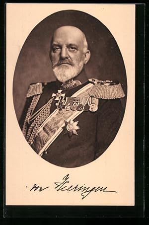 Ansichtskarte Generaloberst v. Heeringen in Uniform mit Abzeichen
