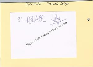 Imagen del vendedor de Original Autogramm Alain Gadal + Paul Knapfield + Francois Laloge Racing Driver /// Autograph signiert signed signee a la venta por Antiquariat im Kaiserviertel | Wimbauer Buchversand