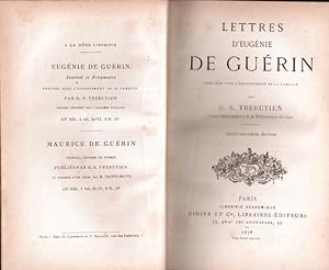 Lettres d'Eugénie De Guérin publiées avec l'assentiment de sa famille