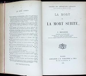 Bild des Verkufers fr La mort et la mort subite. zum Verkauf von Antiquariat Bebuquin (Alexander Zimmeck)