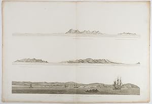 View of the City of Ten-Tchoo-Foo from the anchorage of the Hindostan in the Strait of Mi-a-tau b...