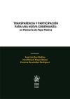 Seller image for Transparencia y participacin para una nueva gobernanza: en Memoria de Pepe Molina for sale by AG Library