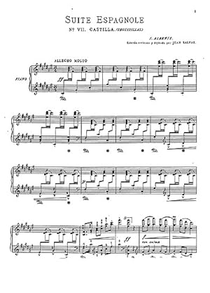 Image du vendeur pour ALBENIZ I. - Castilla Op.47 n 7 para Piano (Seguidillas) mis en vente par Mega Music