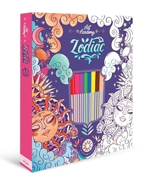 Image du vendeur pour Art Academy Zodiac: Coloring Kit with Dual-Tip Brush Pens and Stencils (Mixed Media Product) mis en vente par BargainBookStores
