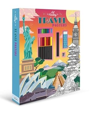 Image du vendeur pour Art Academy Travel Posters: Coloring Kit with Coloring & Graphite Pencils (Mixed Media Product) mis en vente par BargainBookStores