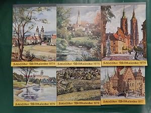Bild des Verkufers fr Sammlung von 6 Bchern zum Thema: Schlesischer Bildkalender 1974-1979 zum Verkauf von Buchantiquariat Uwe Sticht, Einzelunter.