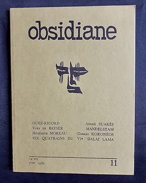 Seller image for Obsidiane N11. Juin 1980. for sale by Le Livre  Venir