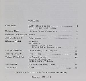 Image du vendeur pour Obsidiane N9. dcembre 1979. mis en vente par Le Livre  Venir