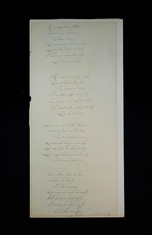 Autograph Manuscript Signed ("My Country âTis of Thee")