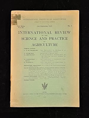 International Review of the Science and Practice of Agriculture: New Series Vol. III(3), No. 3 (J...