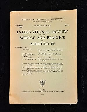 International Review of the Science and Practice of Agriculture: New Series Vol. III(3), No. 4 (O...