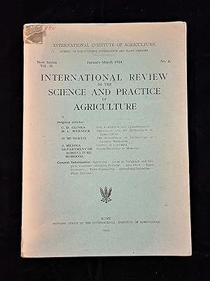 International Review of the Science and Practice of Agriculture: New Series Vol. II(2), No. 1 (Ja...